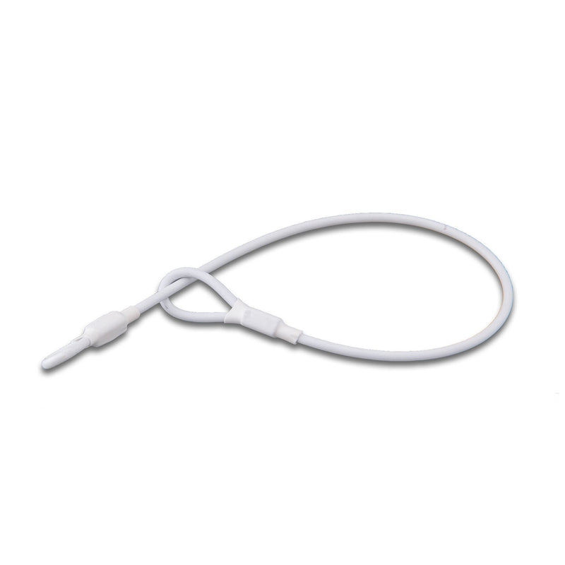 [Australia - AusPower] - 100 Security Lanyard 2 Loop White 8 Inch EAS Loss Prevention by Bullseye Protection 100 Security Lanyards 