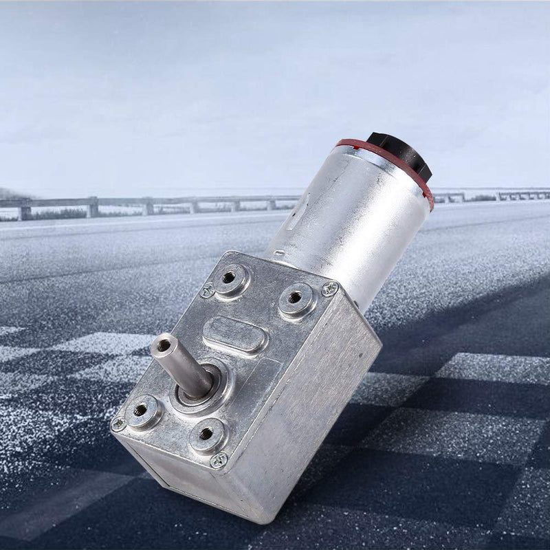[Australia - AusPower] - DC 12V High Torque Worm Geared Motor Reduction Motor with Encoder Srong Self-Locking Engine Mini Turbine Worm(10RPM) 