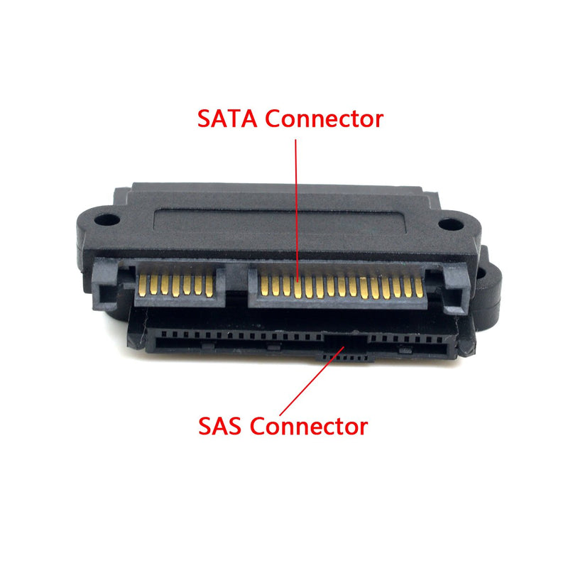 [Australia - AusPower] - CY SATA Hard Disk Drive Raid Adapter with 15 Pin 7 Pin + 15 Pin to SFF-8482 SAS 22 Pin Converter Adapter Straight 