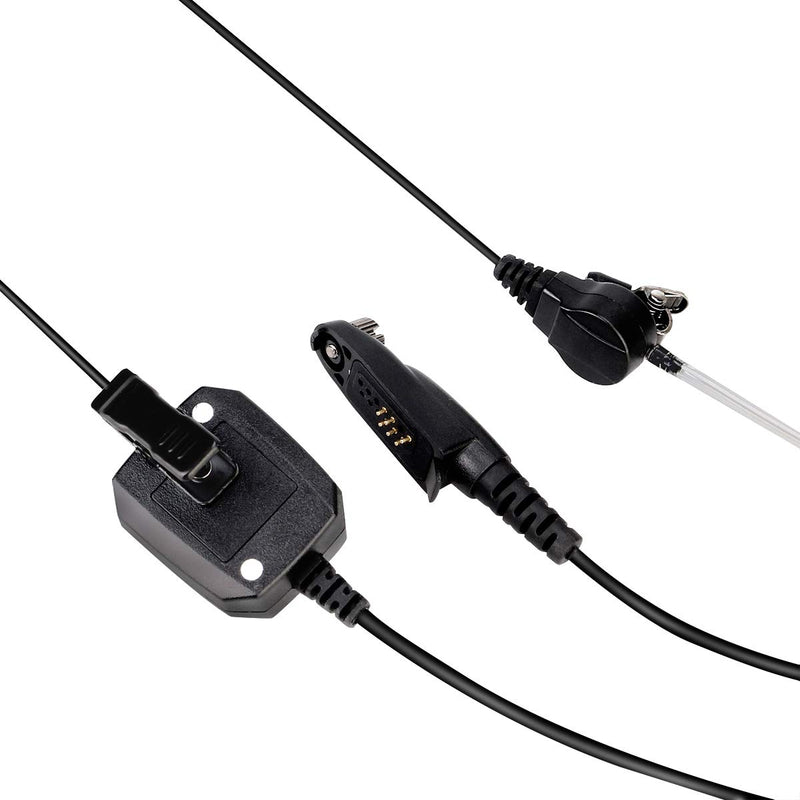 [Australia - AusPower] - Retevis IP66 Waterproof Walkie Talkie Earpiece with Mic, Compatible with Retevis RT29 RT47 RT47V RT48 RT82 RT83 RT87 Ailunce HD1 Walkie Talkies, Acoustic Tube 2 Way Radio Headset with Big PTT(1 Pack) 