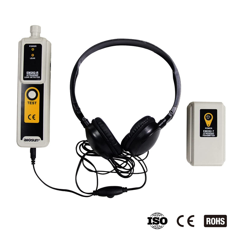 [Australia - AusPower] - allsun Ultrasonic Leak Detector & Transmitter Air Water Dust Leak Pressure Headphone Accessory Kit LED Indication 