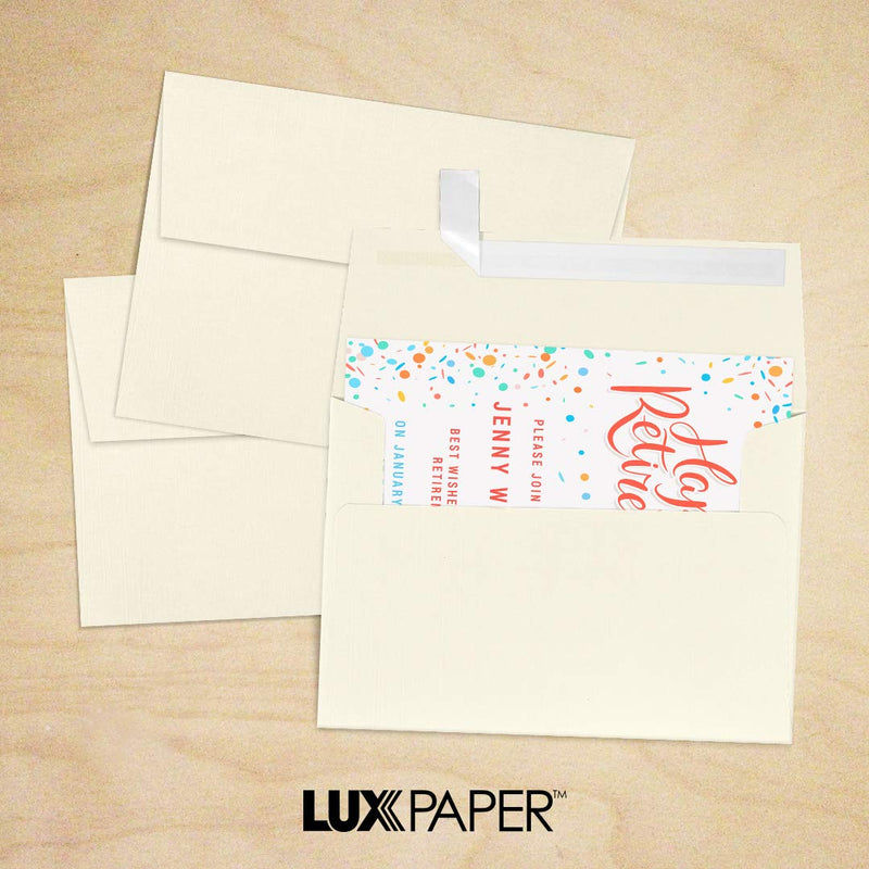 [Australia - AusPower] - A7 Invitation Envelopes w/Peel & Press (5 1/4 x 7 1/4) - Natural Linen (50 Qty.) | Perfect for Invitations, Announcements, Sending Cards, 5x7 Photos, Weddings | 4880-NLI-50 50 Qty. 