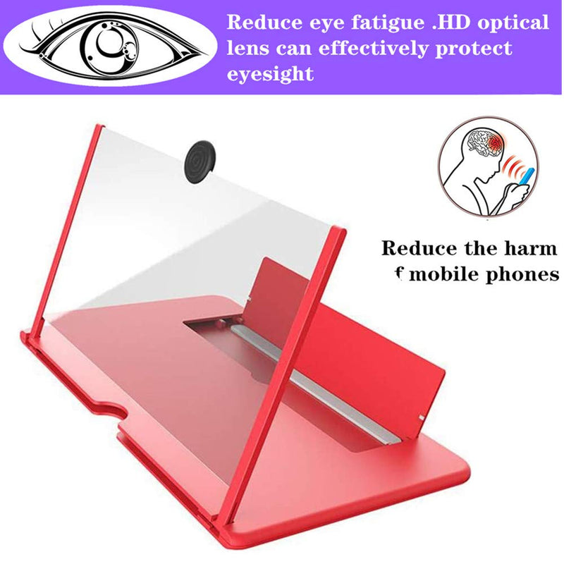 [Australia - AusPower] - 3D Screen Magnifier 12-inch HD Mobile Smartphone Video Magnifier Support X / 8/8 Plus / 7/7 Plus / 6 / 6s / 6 Plus / 6s Plus and All Other Smartphones 
