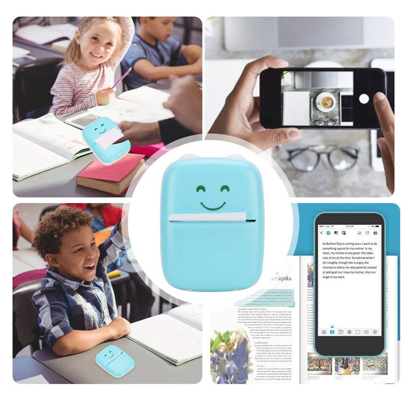 [Australia - AusPower] - Mini Pocket Printer, Wireless Bluetooth Mobile Printer for Photo, Notes, Study, Journal, Fun, Work 