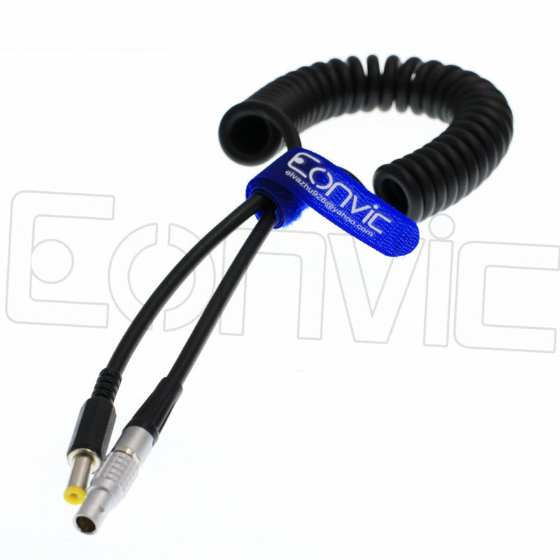 [Australia - AusPower] - Eonvic 2 pin DC Barrel Adapter Coiled Cable for Teradek Bond Z-CAM E2 Flagship Cameras 