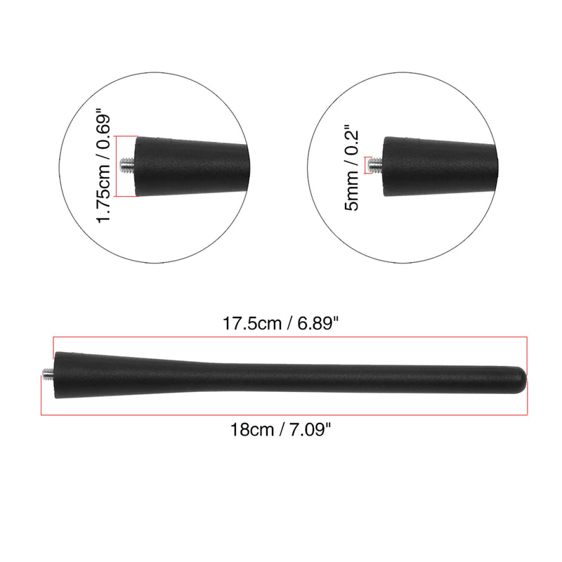 [Australia - AusPower] - X AUTOHAUX 7" 18cm Car Stubby Antenna Radio AM FM Signal Antenna Mast Short Aerial Replace 39151-SWA-305 for Honda CRV 07-17 Black 