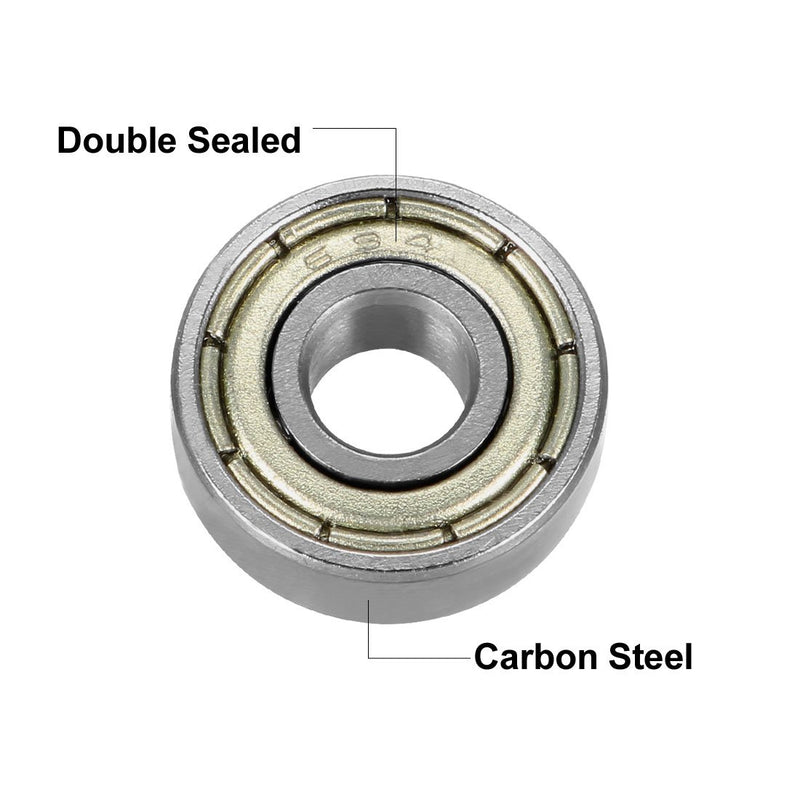 [Australia - AusPower] - uxcell 694ZZ Deep Groove Ball Bearing Double Shield 694-2Z 1080094, 4mm x 11mm x 4mm Carbon Steel Bearings (Pack of 10) 4mmx11mmx4mm 