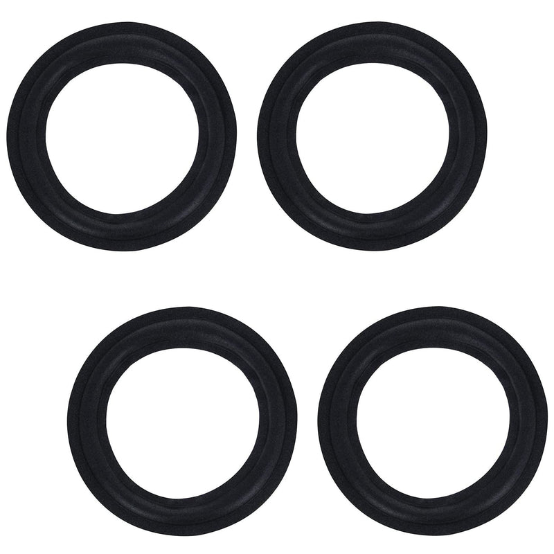 [Australia - AusPower] - Heyiarbeit 4 Inch Speaker Rubber Edge Surround Rings Replacement Parts for Speaker Repair or DIY 2pcs 