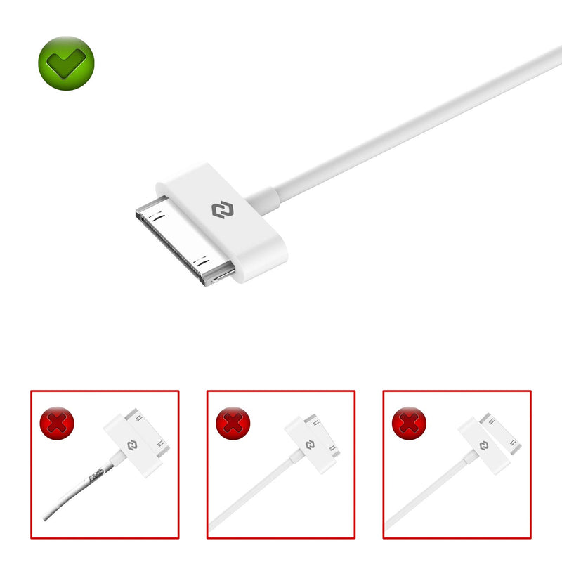 [Australia - AusPower] - JETech USB Sync and Charging Cable Compatible iPhone 4/4s, iPhone 3G/3GS, iPad 1/2/3, iPod, 3.3 Feet (White) White 