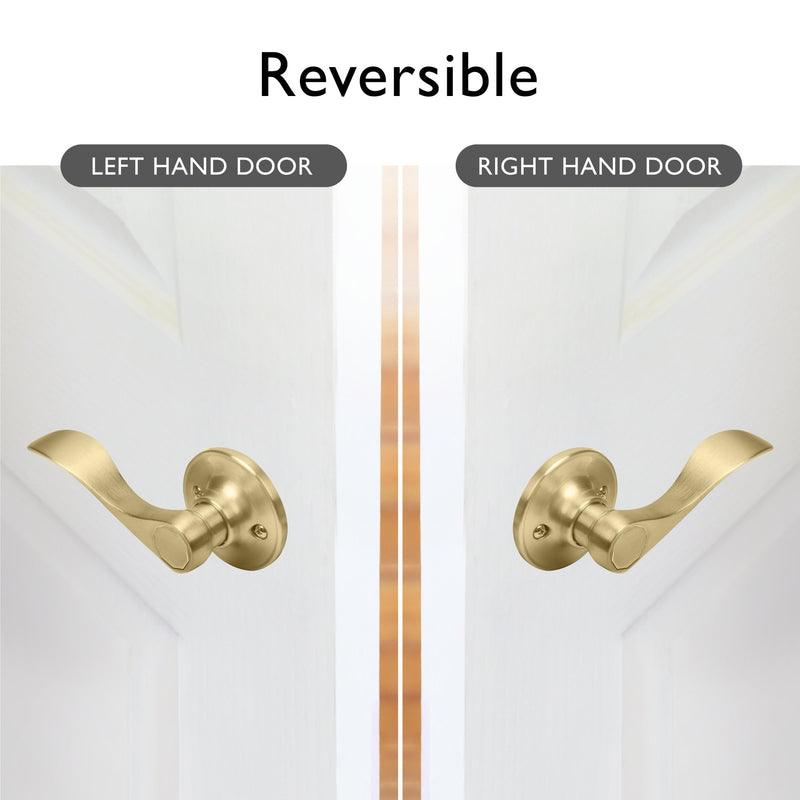 [Australia - AusPower] - Design House 728873 Springdale Door Handle in Satin Gold, Decorative 