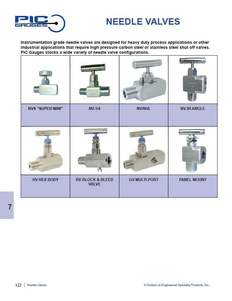 [Australia - AusPower] - PIC Gauge NV-CS-1/2-HS-180-MXF Carbon Steel Straight Needle Valve with Hydraulic Service Seat, 1/2" Male NPT x 1/2" Female NPT Connection Size, 10000 psi Pressure 0.5 Inch M x F 