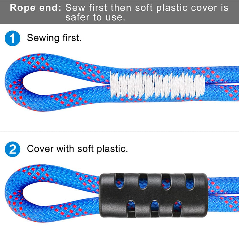 [Australia - AusPower] - Dolibest Tow Rope Quick Connector for Tubing Tow Rope for Tubing Boat Tow Harness Tube Tow Rope for Boating Ski Ropes for Watersports for Tubing with Stainless Steel Hook（360° Rotate） 20inch Blue Not floatable 