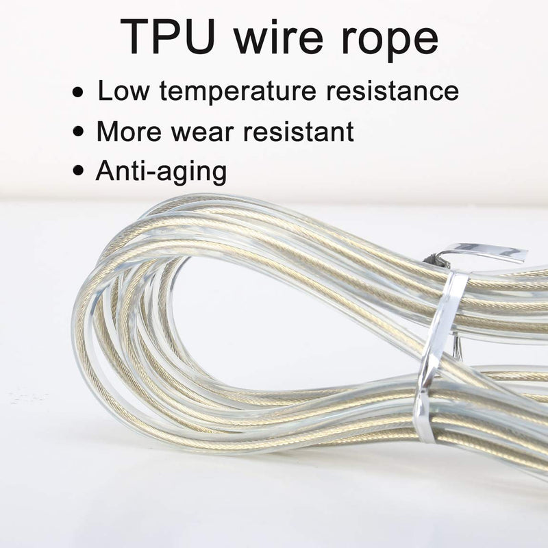 [Australia - AusPower] - Gaoykai Weighted Jump Rope for Handle,Adjustable TPU Wire Rope with Bearing Comfortable Foam Handle Skipping Rope for Workout and Fitness Training for Men Women and Kids gray 