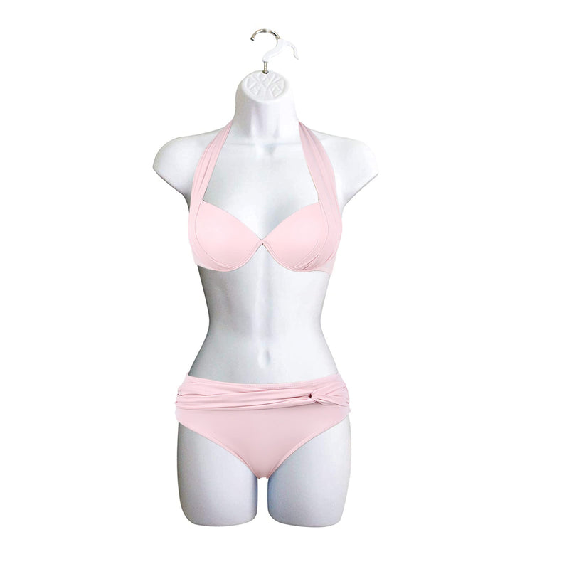 [Australia - AusPower] - White Female Mannequin Hip Long Hollow Back Body Torso Dress Form & Hanging Hook, S-M Sizes (1) 1 