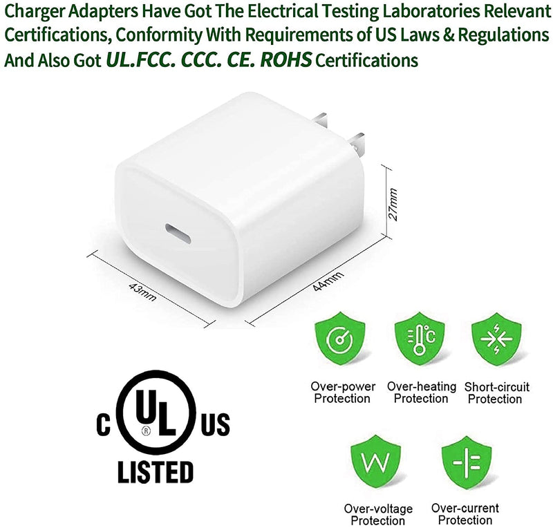 [Australia - AusPower] - iPhone Fast Charger, 20W USB C Wall Charger with Type C to Lightning Fast Charging Cable [Apple MFi Certified] Compatible iPhone 13 Pro/ 12/12 Mini/12Pro/12 Pro Max/11/11Pro/11 Pro Max/XS/XS Max/XR/X 