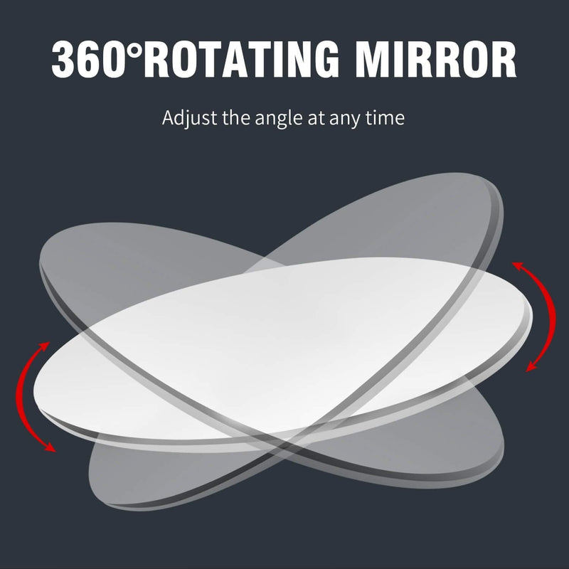 [Australia - AusPower] - West Biking Bike Mirror Handlebar Mount, Adjustable Rotatable Bicycle Rear View Glass Mirror, Wide Angle Acrylic Convex Safety Mirror for Mountain Road Bike Black - 1 Piece Convex Mirror 