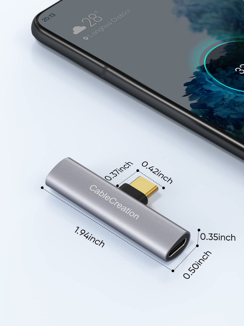 [Australia - AusPower] - USB C Splitter, CableCreation 2-in-1 USB C Audio and PD Charging Adapter, Compatible with New iPad Pro, MacBook Air, Galaxy S9, S10, S20, S21 Ultra, S22, Pixel 2 3 XL, Aluminum Gray 