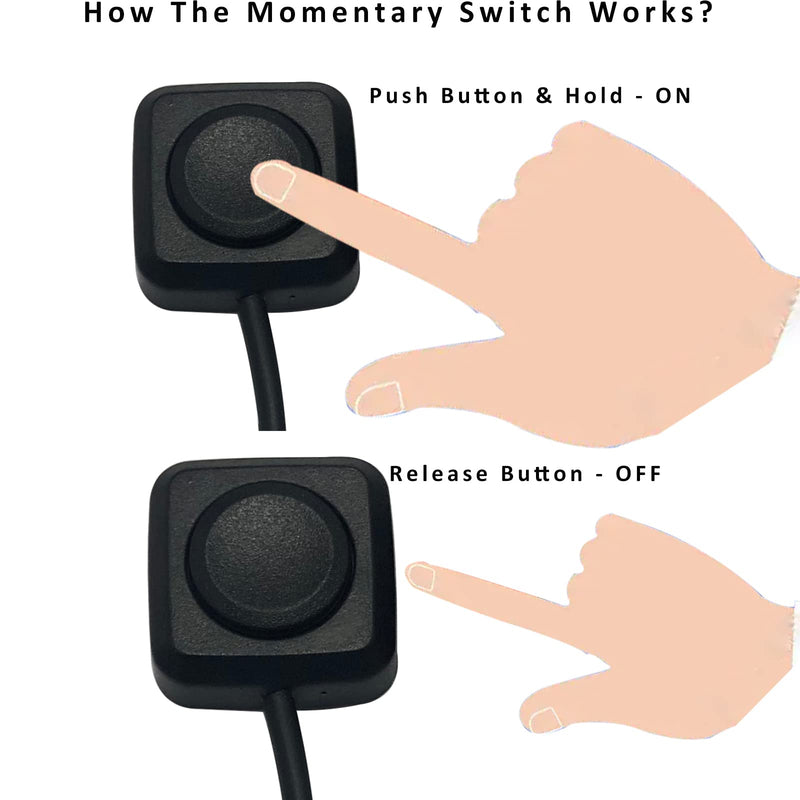 [Australia - AusPower] - 12V 24V Momentary Switch Momentary Push Button ON-Off Switch [2-Pack], Surface Mount Button Switch Easy to Install (Momentary Switch - Mini) Momentary Switch - Mini 