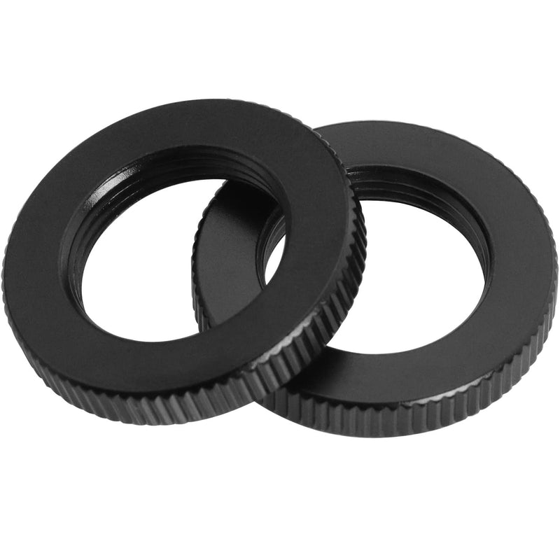 [Australia - AusPower] - Knurled Microphone Stand Nut LUORNG 4PCS 5/8"-27 Dual Lock Nuts for Microphone Screw 