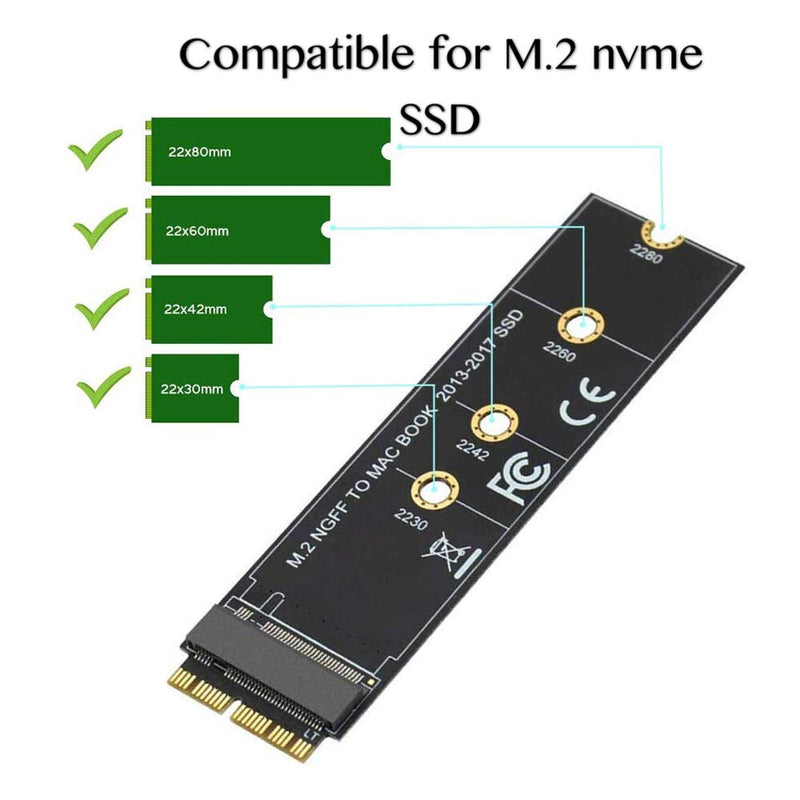 [Australia - AusPower] - Willhom M.2 NVME SSD Convert Adapter Card for Upgrade MacBook Air (2013-2017) 