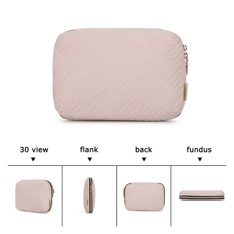 [Australia - AusPower] - BAGSMART Electronic Organizer Small Travel Cable Organizer Bag for Hard Drives, Cables, Charger, Phone, USB, SD Card, Soft Pink 