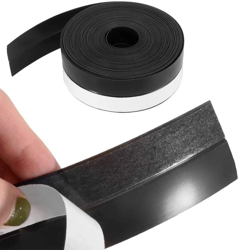 [Australia - AusPower] - Silicone Seal Strip,8M/26ft Door Strip Bottom for Doors Silicone Sealing Sticker Adhesive for Doors and Windows Gaps of Anti-Collision Silicone (25MM, Black) 25 mm 