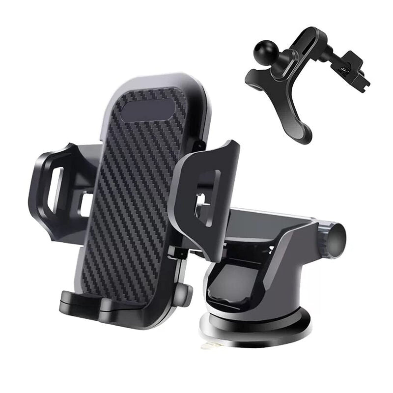 [Australia - AusPower] - Car Phone Holder Mount, 3 in 1 Cell Phone Holder for Car Dashboard Windshield Air Vent, [ Universal& Super Suction] Compatible with iPhone 12 11 SE XR XS 8 Galaxy Huawei and More (B) B 