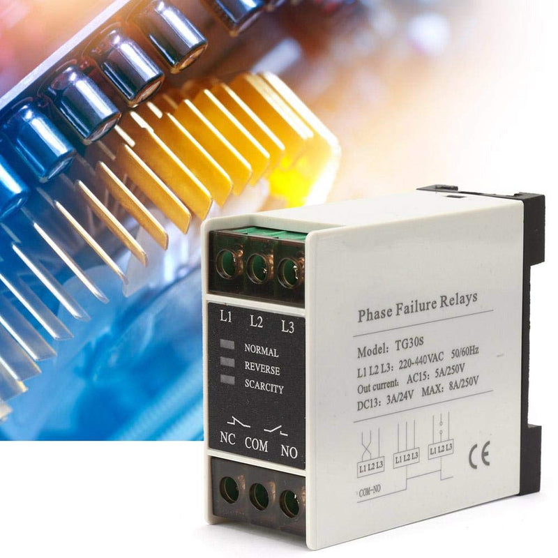 [Australia - AusPower] - TG30S 220-440V AC 3-Phase Sequence Relay Protector Voltage Phase Protective Relay 