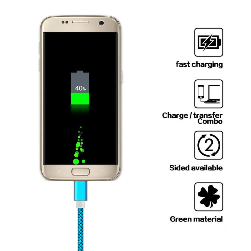 [Australia - AusPower] - Micro USB Cable 2pack 6ft Android Charger Cord Fast Quick Charging for Samsung 2016 Tab A 7.0 10.1, E 8.0, Kindle Fire Hd Hdx 7 8 10 Tablet, Phones Galaxy S7 S6 Edge, Note 5/4, J7 J3 Prime Star Pro 