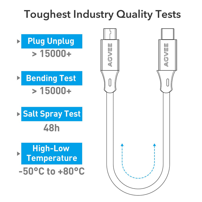 [Australia - AusPower] - AGVEE [2 Pack 6ft] USB-C OTG to Micro USB Cable, Braided Charger Data Sync Cord Charging Wire Adapter for Samsung Galaxy S7 S6, J7, J3, PS4, Kindle, PS4 Xbox Controller, Android Phone, Red and Black 