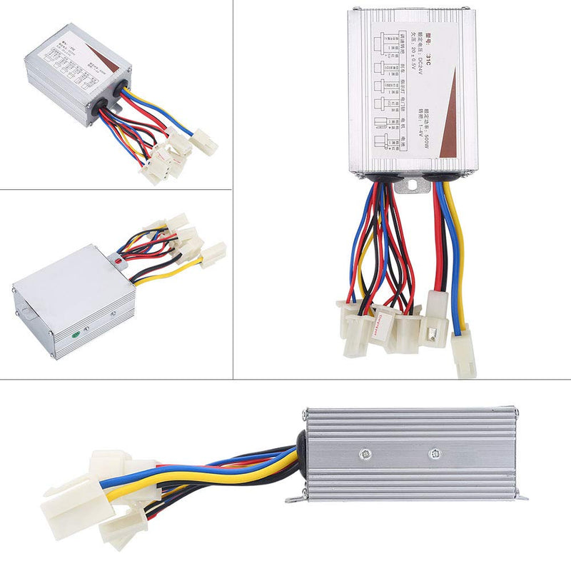 [Australia - AusPower] - Motor Controller 24v 500w Brushed Controller Box Battery Connector Aluminum Alloy Brushed Bike Brush Motor Control Box 