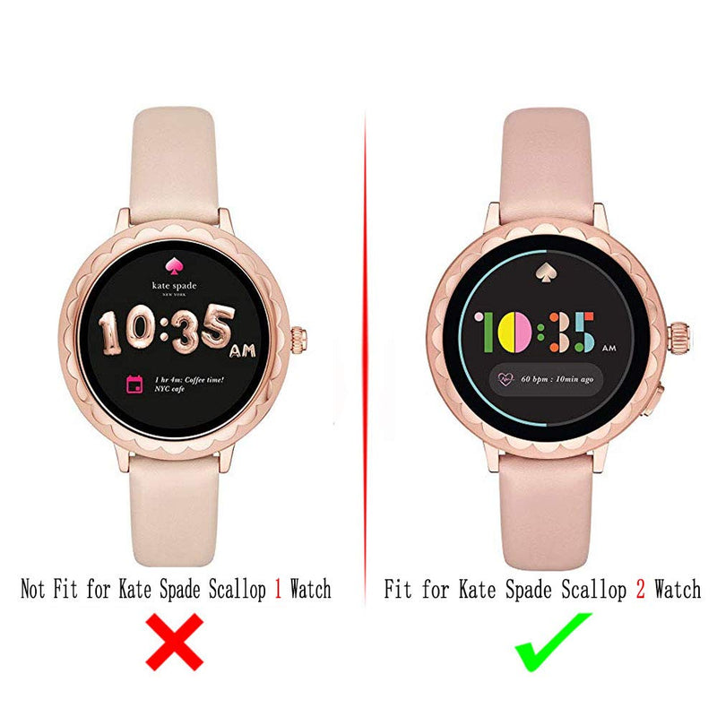 [Australia - AusPower] - Diruite 3-Pack for Kate Spade Scallop 2 (2019) Screen Protector Tempered Glass for Kate Spade Scallop 2 Smartwatch [Anti-Scratch] [2.5D 9H hardness] 