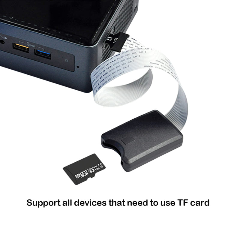 [Australia - AusPower] - ASHATA Micro SD to Micro SD Card Extension Cable Adapter Flexible Extender with Case, TF to TF Extender Cable for 3D Printer/Car/GPS/Camera/DVD/DVR/LED Display Board (48 cm) 48CM 