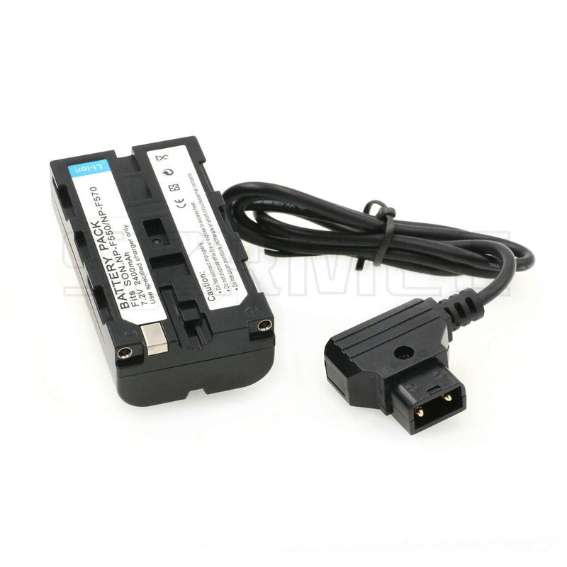 [Australia - AusPower] - SZRMCC D-tap 2 Pin Male to NP-F970 F550 Dummy Battery for Atomos Shogun Ninja Inferno SmallHD Monitor Straight Cable 