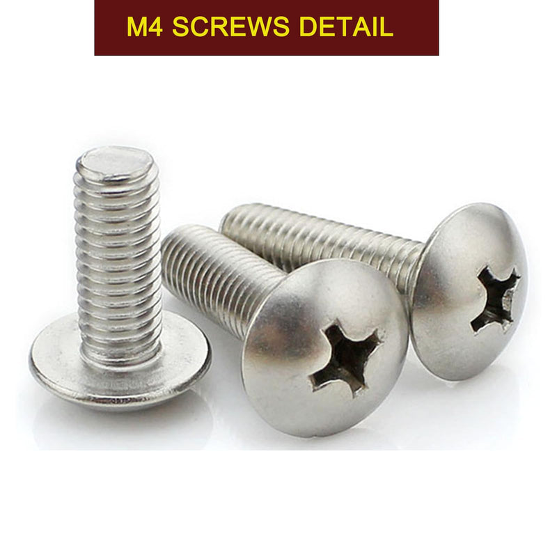 [Australia - AusPower] - M4 Screws M4x12mm for TV Mount or Monitor 30 Inch or Small Set of 2 