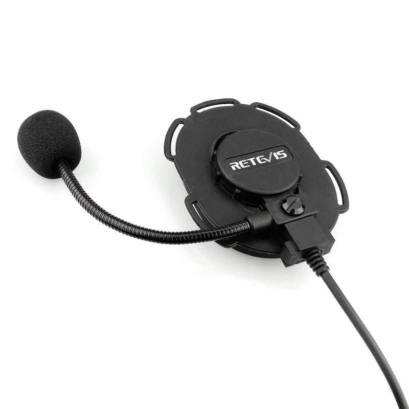 [Australia - AusPower] - Retevis Tactical Military Headset with Mic 2 Pin, Compatible with Retevis RT22 RT21 H-777 Baofeng UV-5R 888S pxton Walkie Talkie, Noise Reduction 2 Way Radio Headphone with Big PTT(1 Pack) 