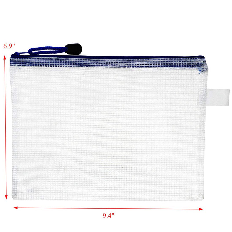 [Australia - AusPower] - Coshar 20pcs Zipper File Bags Zipper Envelope Pouch, Plastic Zip File Folders, White,(A5 9.4"x6.9") A5 9.4"x6.9" 