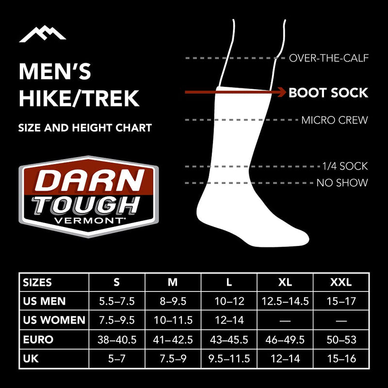 [Australia - AusPower] - DARN TOUGH (1964) ABC Boot Midweight with Cushion Men's Sock Large Black 