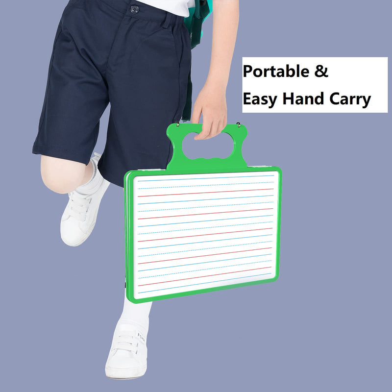 [Australia - AusPower] - Small Dry Erase White Board with Stand, Double Sided Dry Erase Board for Kids, Foldable Small White Board Portable Mini Whiteboard with Lines & Holder for Home School Office 