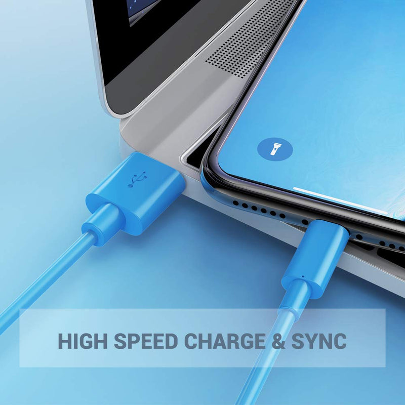 [Australia - AusPower] - MFi Certified Lightning Cable - Novtech 3Pack 3FT iPhone Charger Cable - iPhone USB Charging Sync Cable for iPhone 11 Pro XR Xs Max X 8 Plus 7 Plus 6S Plus 6 Plus 5S 5C 5 SE iPod iPad Air Pro - Blue 