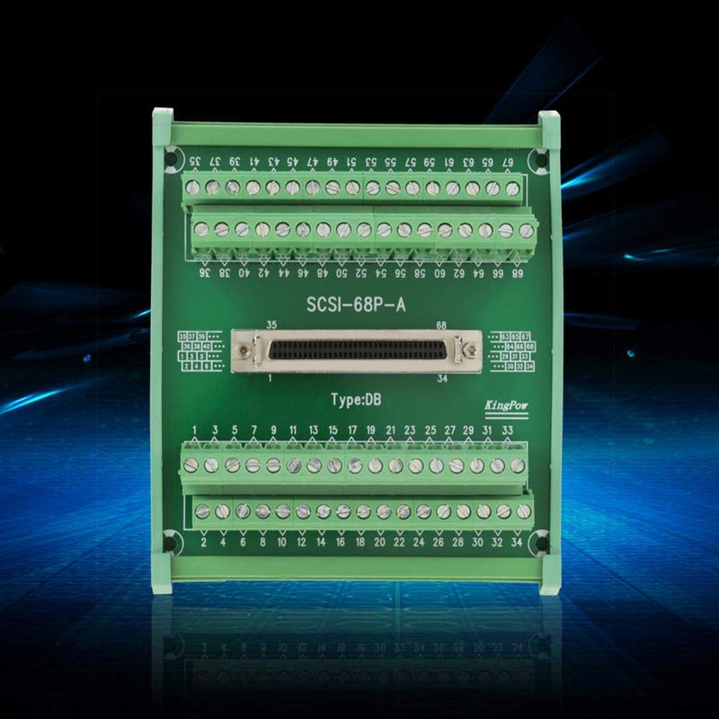 [Australia - AusPower] - SCSI68 68-pin DB Type Female Connector Breakout Board Terminal Module Connector Terminal Block Brass 48V 1A 