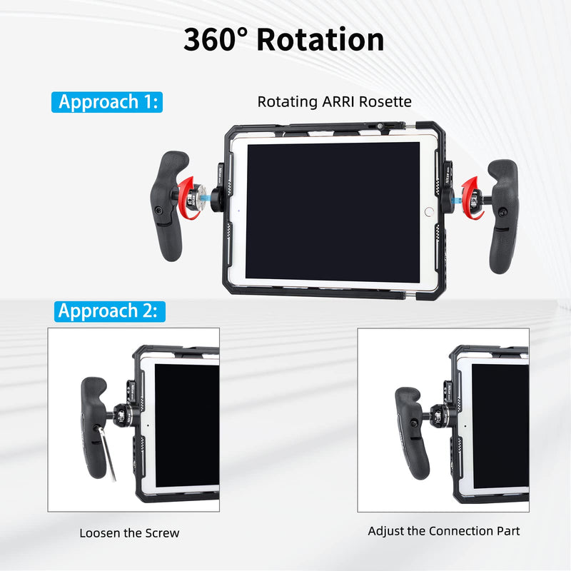 [Australia - AusPower] - Nitze Side Handle Kit with ARRI Rosette, Left Side Handle, Right Side Handle for Smartphone Cage, iPad Cage and Monitor Cage - PA32A 