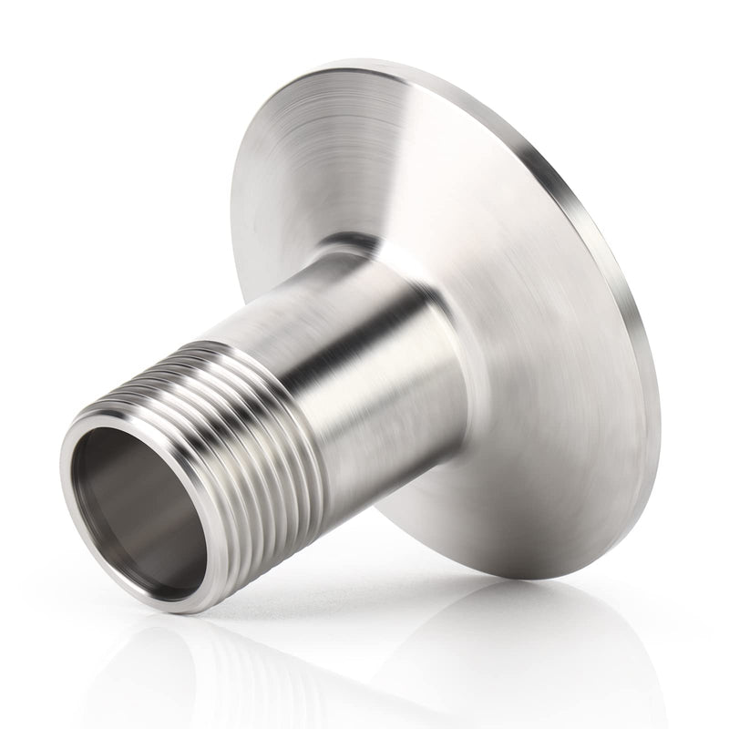 [Australia - AusPower] - TAISHER 2PCS 1.5" Tri Clamp to 1" NPT Male Stainless Steel Sanitary Fitting Home Brew Connector (Ferrule OD 50.5mm) 1 Inch 