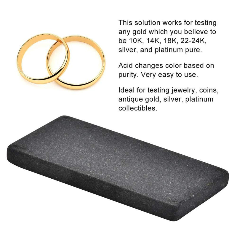 [Australia - AusPower] - Salmue Practical Jewelry Gold Testing Tool Touchstone Portable Gold Detecting Stone for Gold Testing Examination Touchstone Jewelry Tool (L) L 