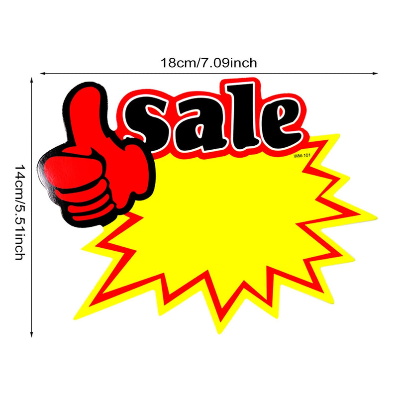 [Australia - AusPower] - Honbay 60PCS Starburst Sale Paper Signs Sign Cards Burst Paper Signs Retail Sale Tags for Retail Store Party Favors,Garage Sale (7 x 5.5 Inches) 