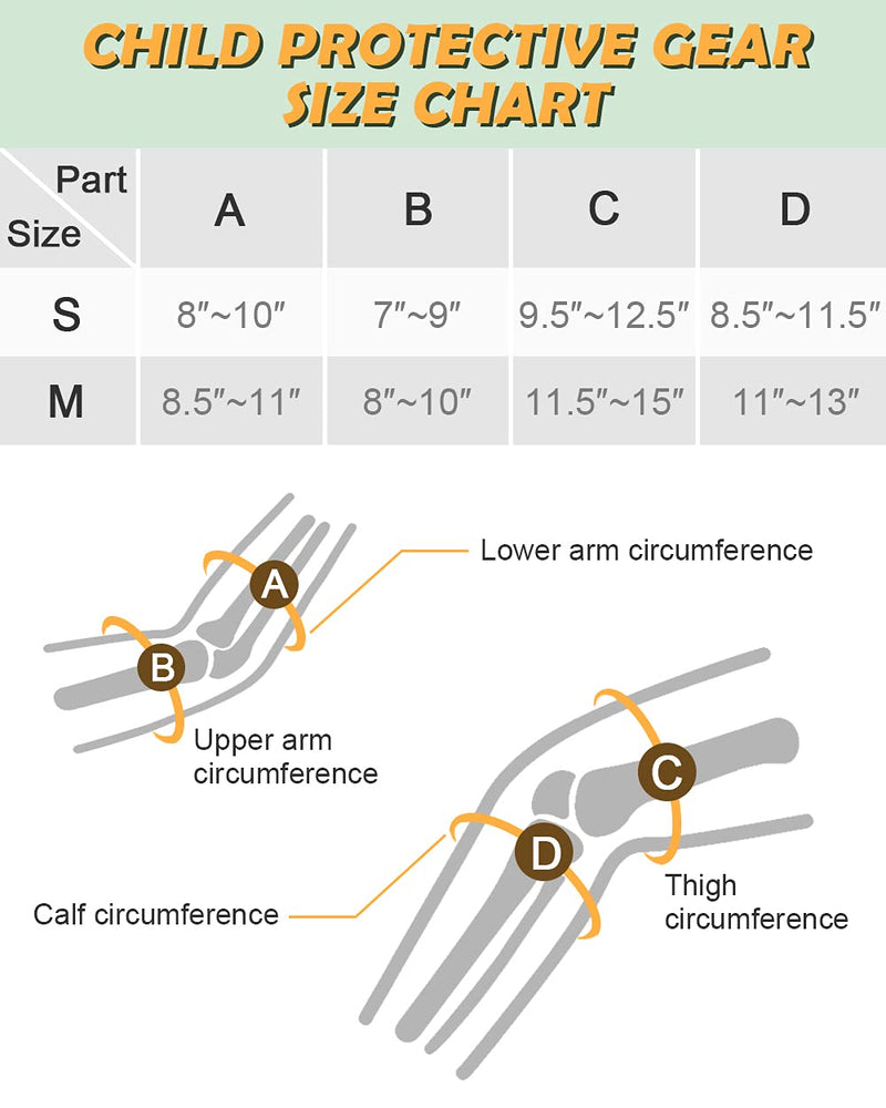 [Australia - AusPower] - MOUNTALK Knee Pads for Kids/Toddler, Boys and Girls Skate Pads Protective Gear Set with Elbow Pads, Wrist Guards and Knee Pads(Blue,S) S Size for 2-5 Years Old Blue 