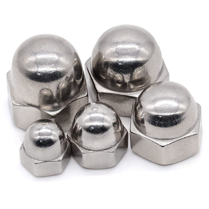 [Australia - AusPower] - Glvaner M4-0.7mm (50 Pcs) Stainless Steel Acorn Cap Nuts, 304 Stainless Steel, Decorative Round Head Cover Hex Dome Nuts M4-0.7mm (50 pcs) 