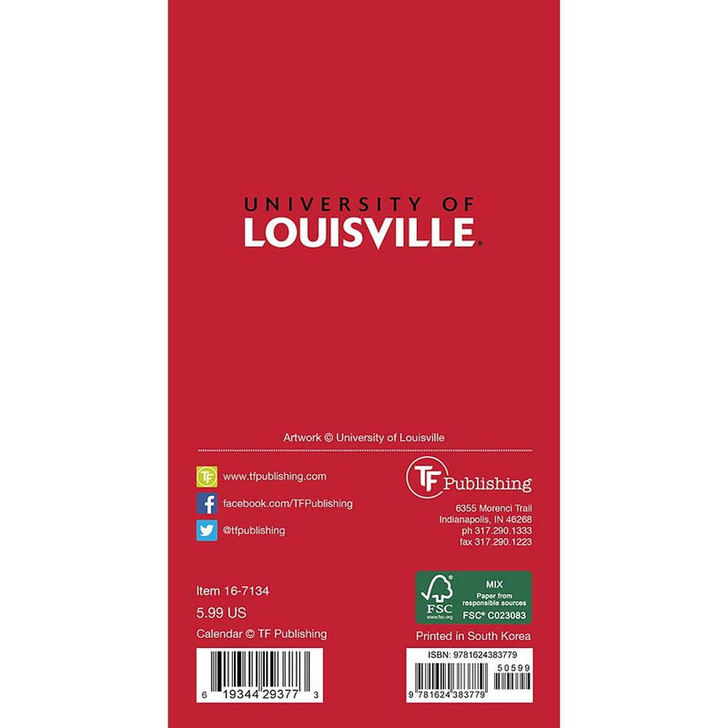 [Australia - AusPower] - TF Publishing 16-7134 2016-2017 University of Louisville 2 Year Pocket Calendar 