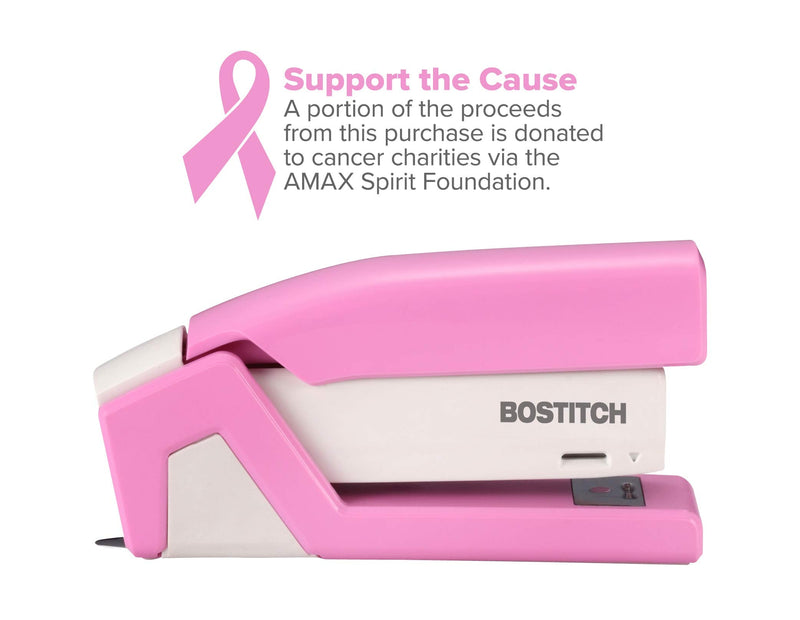 [Australia - AusPower] - Bostitch Office InCourage Spring-Powered Compact Stapler, BCA Pink (1588), plastic-half strip 