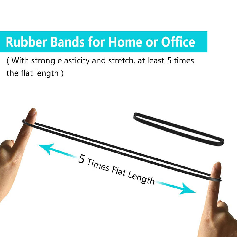 [Australia - AusPower] - Coopay Large Heavy Duty Latex Rubber Bands Trash Can Bands for Office Supply, File Folders, Cat Litter Box, Size 12 inches, 30 Pack (Black) Black 